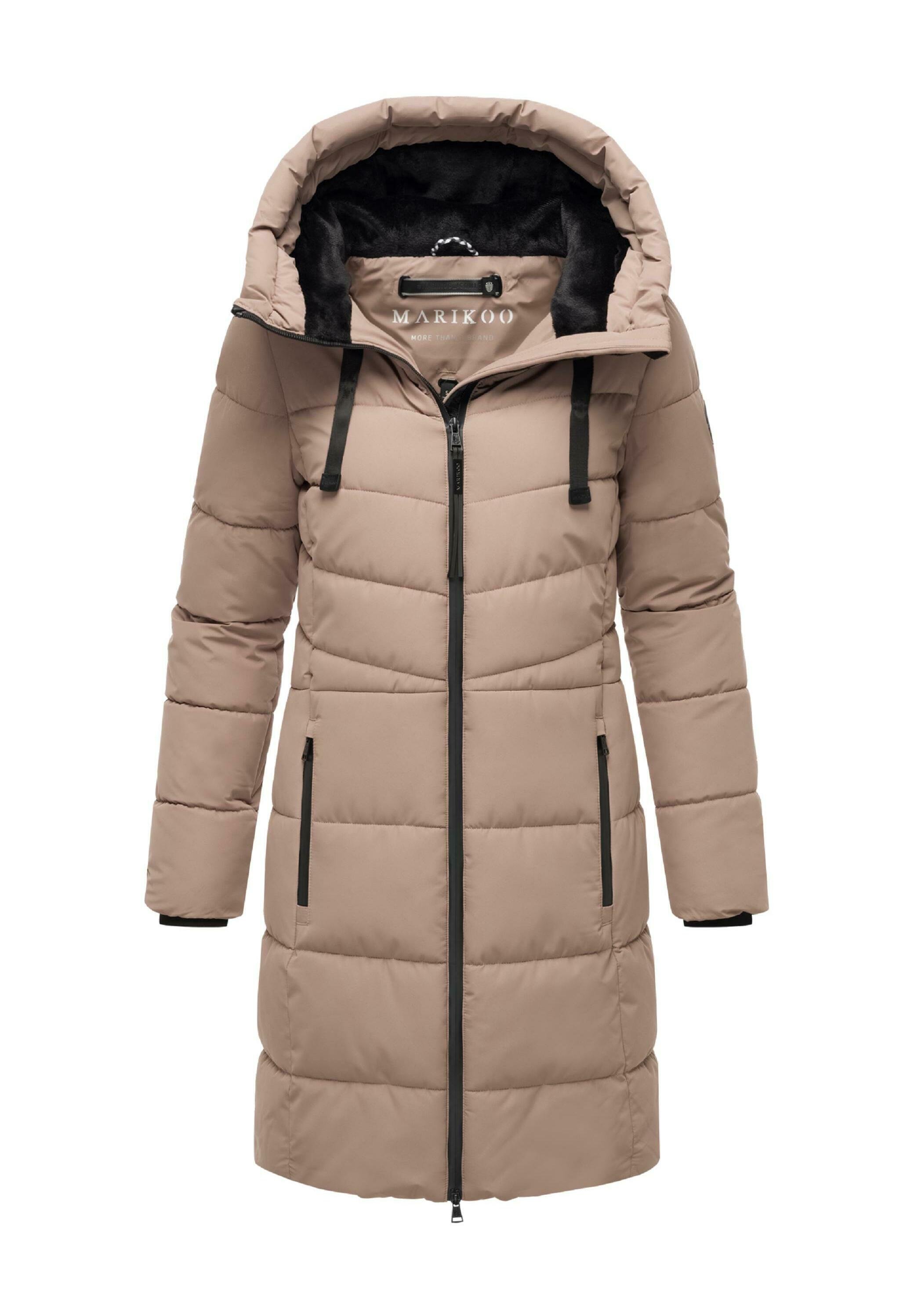 Long Puffer Grey Ladies Padded Coat Marikoo Natsukoo Winter Coat