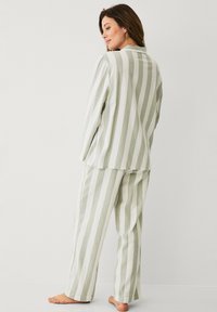 Ellos Collection SET - Pyjama - grün weiß gestreift