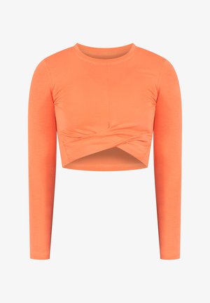 Smilodox CROP NOVA - Langarmshirt - koralle
