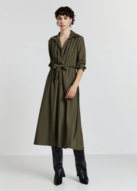 Calliope CON NODO - Abito a camicia - verde militare scuro