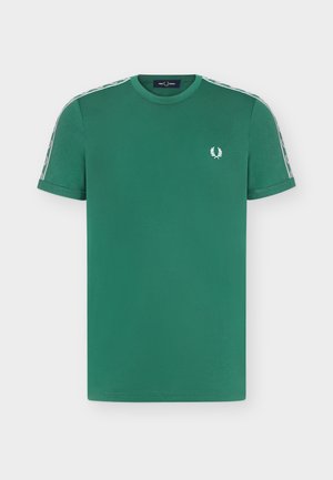 Fred Perry, CONTRAST TAPE RINGER - Βασικό μπλουζάκι - sport green