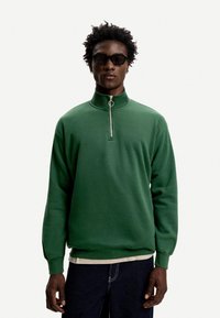 Bershka - HIGH NECK - Sweatshirt - dark green Thumbnail Image 1