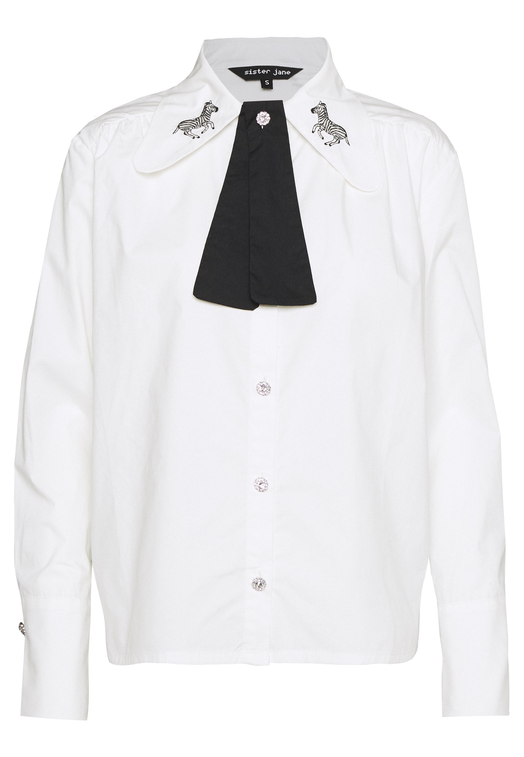 Sister Jane FOAL EMBROIDERED RETRO BLOUSE Skjorte ivory Sister Jane FOAL EMBROIDERED RETRO BLOUSE Skjorte ivory