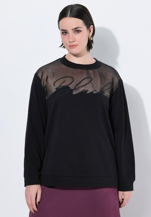 SCHULTER RUNDHALS LANGARM - Collegepaita - black