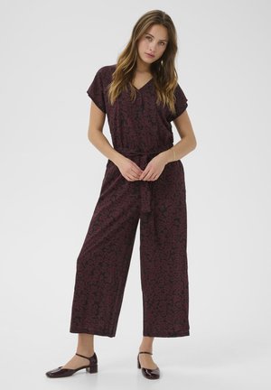 KABEATHE - Jumpsuit - fudge black flower print