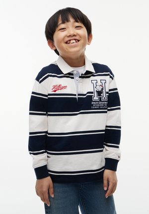 Tommy Hilfiger, PEANUTS RUGBY POLO LS UNISEX - Πόλο - dark blue/ off white stripes
