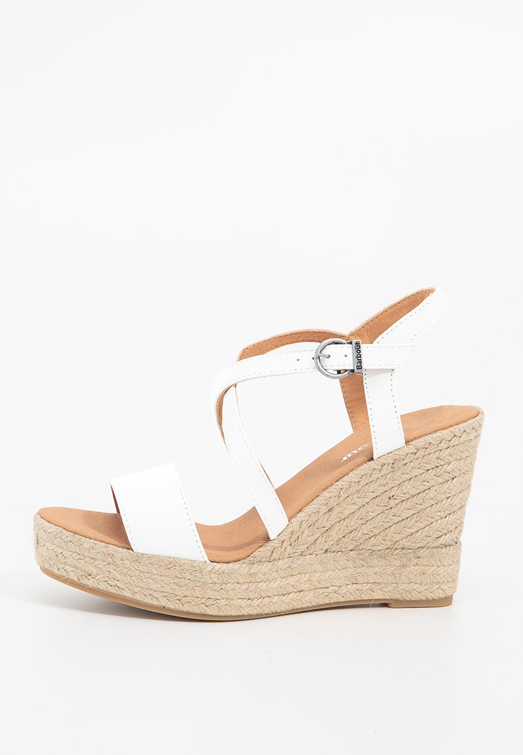 Barbour Sandalen met sleehak wit