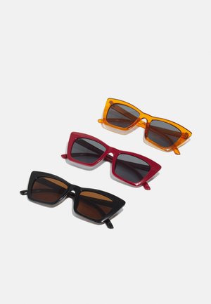 SUNGLASSES TILOS 3 PACK UNISEX - Lunettes de soleil - dark red/black/orange