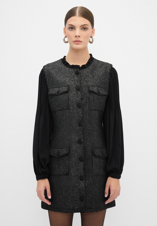 PLEATED SLEEVE  - Blusenkleid - Silver