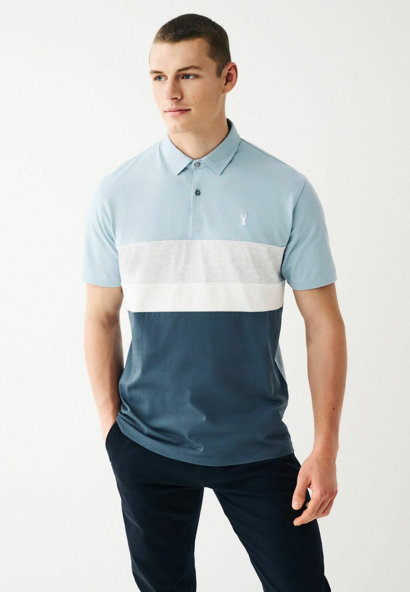 Next CHEST BLOCK STANDARD - Poloshirts - mottled light blue