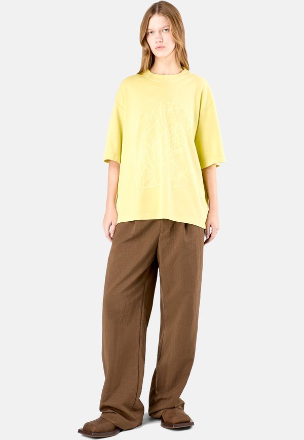 Print T-shirt - pastellgelb4