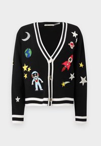 BRADLEY SPACE STACEFACE CARDIGAN - Cardigan - black/multi-coloured