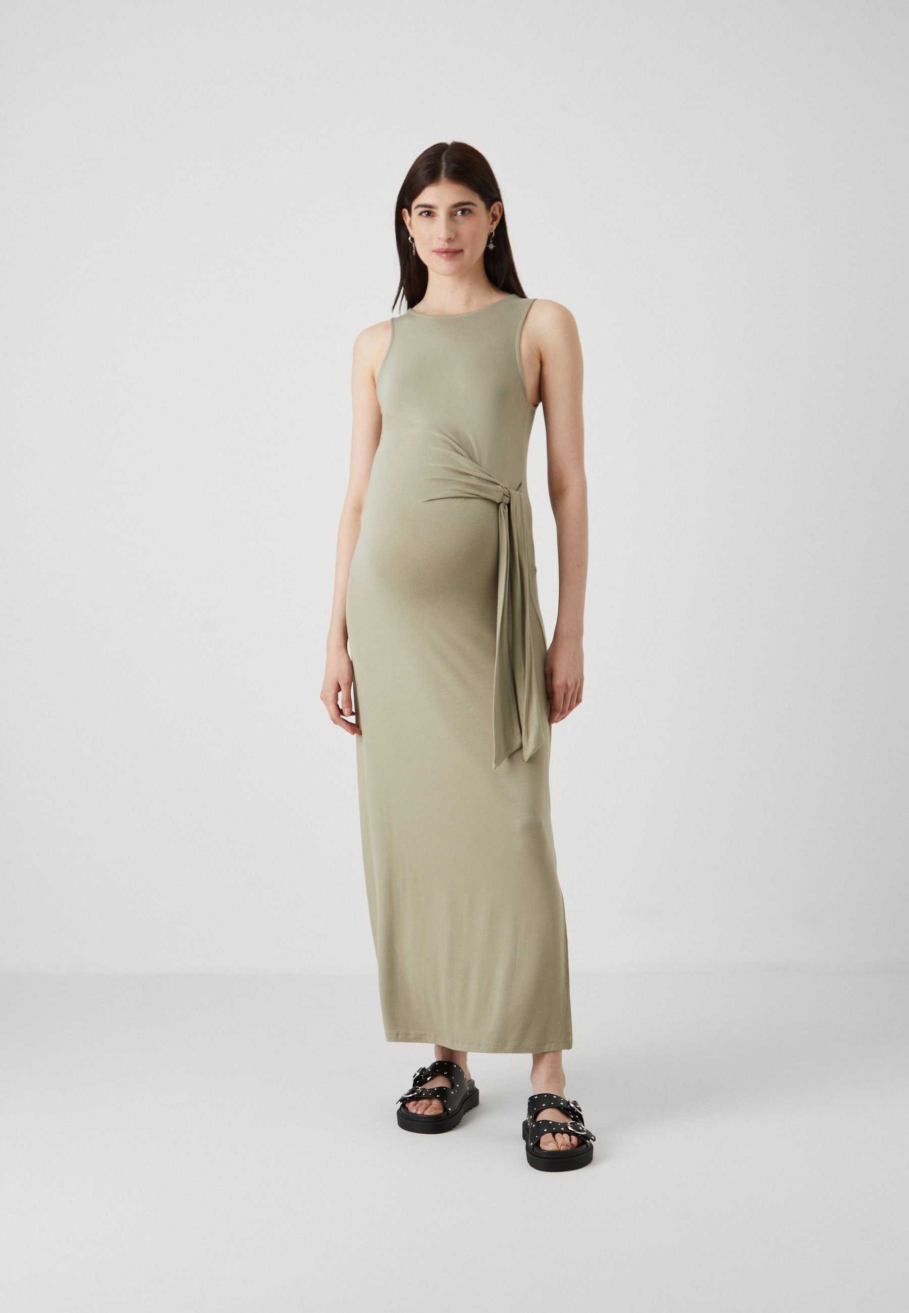 ONLY MATERNITY OLMKIALA KNOT DRESS - Maxi dress - silver sage/silver-coloured - Zalando.co.uk ONLY MATERNITY OLMKIALA KNOT DRESS - Maxi dress - silver sage/silver-coloured - Zalando.co.uk