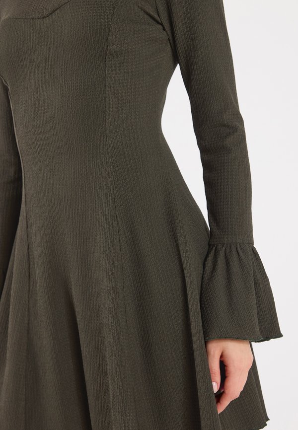 Jersey dress - khaki2