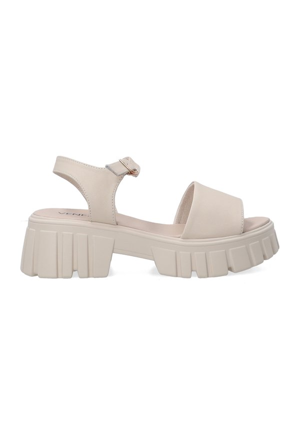 Plateausandalette - beige