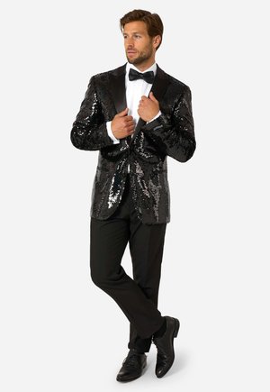 SEQUINS TUXEDOS - Tygbyxor - black