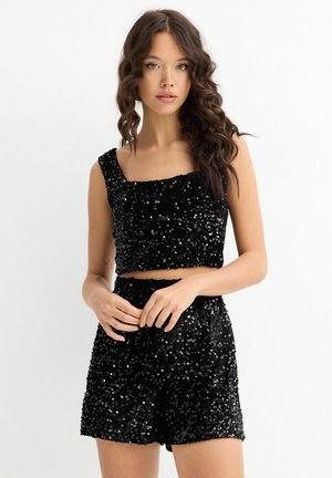 LENTEJUELAS - Top - negroblack