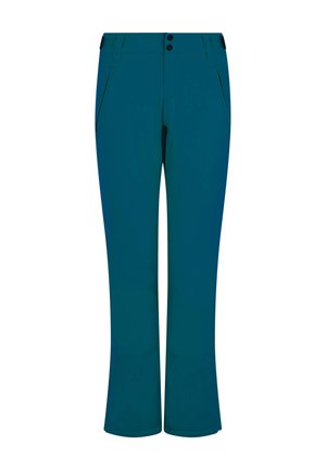 Mėlynos lauko kelnės, pagamintos iš minkštos, elastingos medžiagos. Turinti dvi priekinės kišenes, tiesų kirpimą ir dvi sagas juosmens srityje.