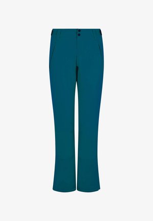 Mėlynos lauko kelnės, pagamintos iš minkštos, elastingos medžiagos. Turinti dvi priekinės kišenes, tiesų kirpimą ir dvi sagas juosmens srityje.