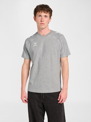 Hummel, MOVE 2.0 SS - T-shirt print - grey melange