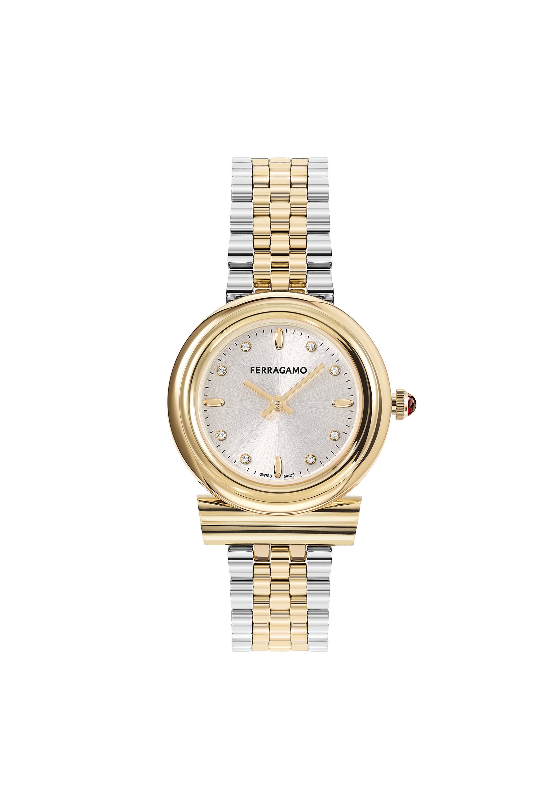 Zalando Ferragamo Rose Gold Watch FERRAGAMO CRYSTAL TANK Watch Black