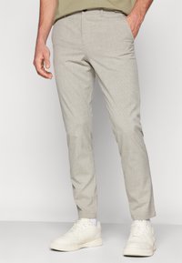 Selected Homme SLHSLIM ROBERT PANTS - Chino hlače - sand pattern/houndstooth