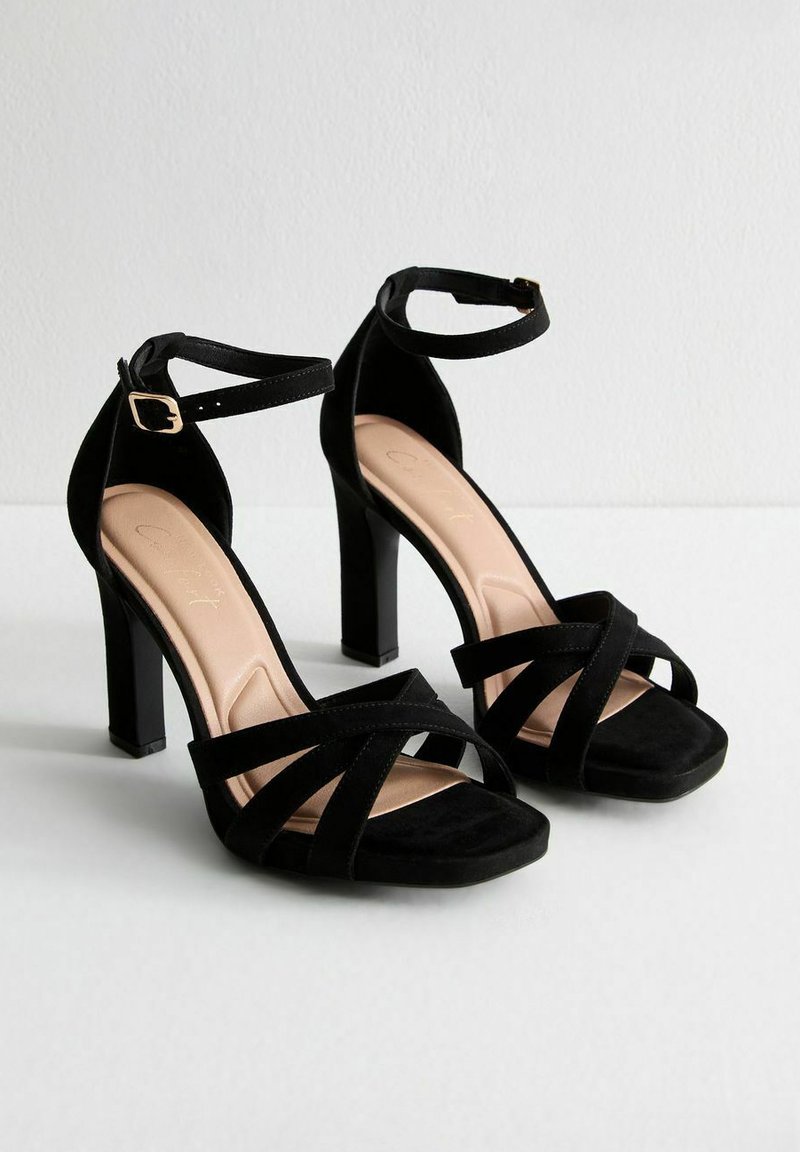 Sexy hoge hakken plateau sandalen-sandaletten met strass steentjes