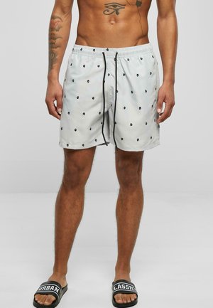 EMBROIDERY - Badeshorts - skull lightasphalt black