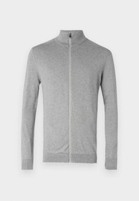 SLHBERG FULL ZIP - Cardigan - medium grey melange