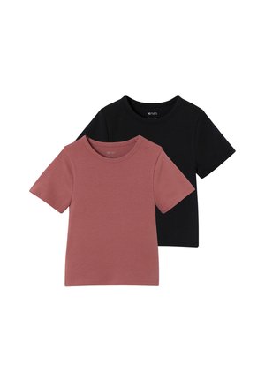 Vertbaudet, VERTBAUDET PACK OF 2 CROPPED T-SHIRTS FOR GIRLS - T-shirt basique - vieux rose