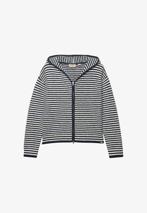 Superdry & Co, SUPERDRY BRUSHED KNIT ZIP THROUGH CARDIGAN - Chaqueta de punto - navy off white stripe