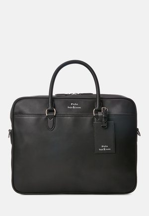 Polo Ralph Lauren LEATHER BRIEFCASE BAG - Laptop bag - black
