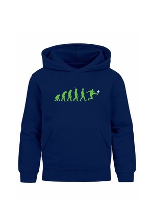 FUßBALL GESCHENK FUßBALLER FUßBALLFAN AUFDRUCK LUSTIG EVOLUTION - Kapuzenpullover - navy