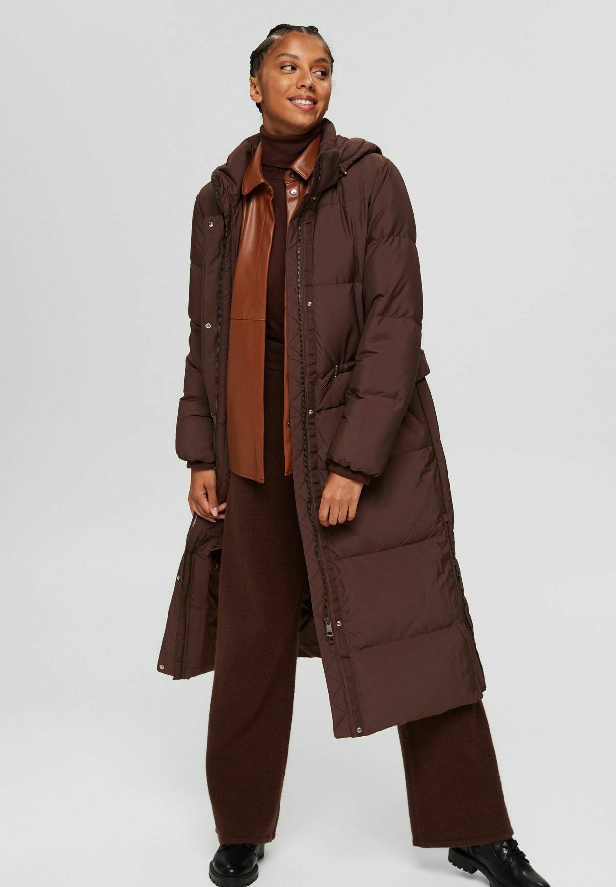 rust long coat