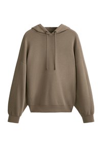 SOFT-TOUCH BOXY WITH RIB DETAIL - Hættetrøje - brown