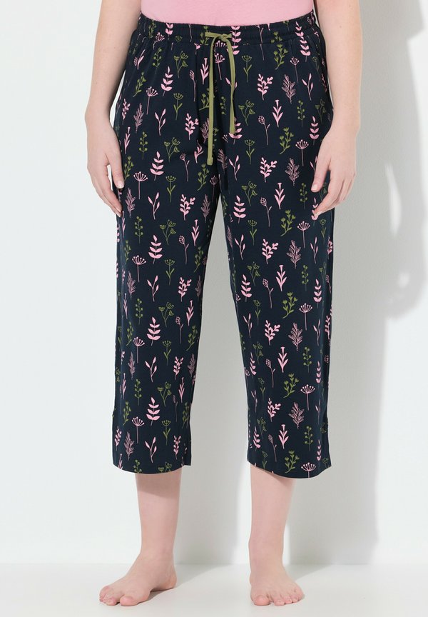 FLOWER PRINT CROPPED - Nachtwäsche Hose - marine