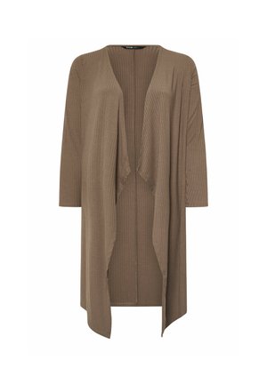Yours Clothing WATERFALL MAXI - Neuletakki - brown