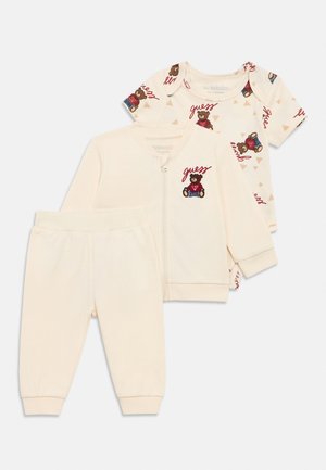 Guess, BABY PANTS SET - Tepláky - cream white