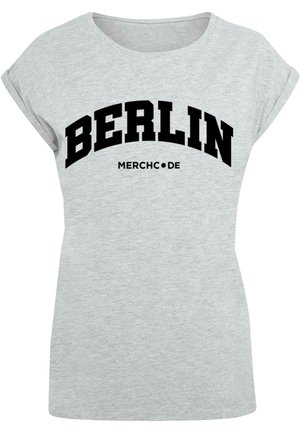 BERLIN WORDING - Print T-shirt - heather grey