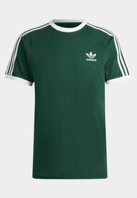 adidas Originals STRIPES TEE - Nyomott mintás póló - dark green