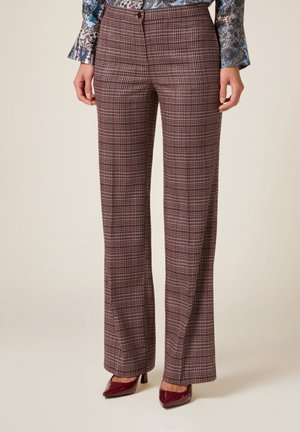 CHECK - Broek - bordeaux