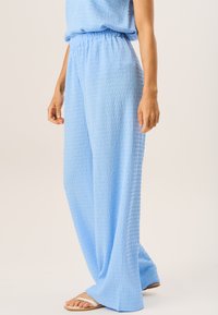 GINI LONDON TEXTURED ELASTIC WAIST PULL ON - Trousers - blue