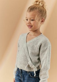 Next BALLET STYLE FRONT TIE REGULAR FIT - Striktrøje - grey