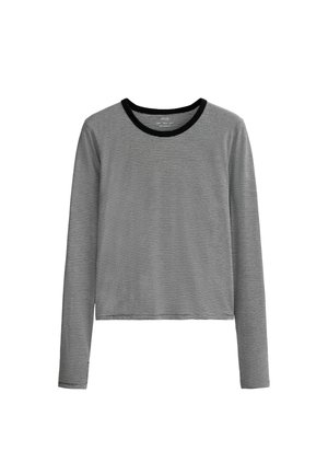 OYSHO, STRIPED LONG-SLEEVED T-SHIRT - T-shirt à manches longues - black