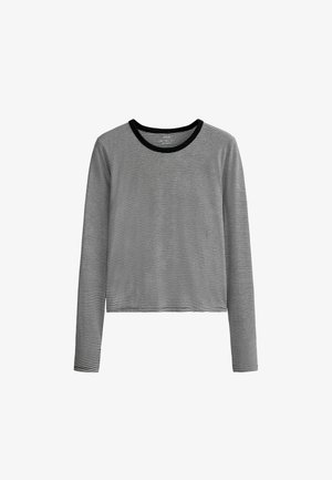 OYSHO, STRIPED LONG-SLEEVED T-SHIRT - T-shirt à manches longues - black