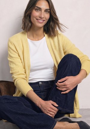 Street One, LONG-SLEEVE CARDIGAN WITH PATCH POCKETS - Gilet - sunbeam yellow mel