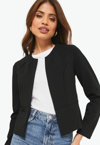 Lipsy CROPPED COLLARLESS - REGULAR FIT - Blazer - black twill