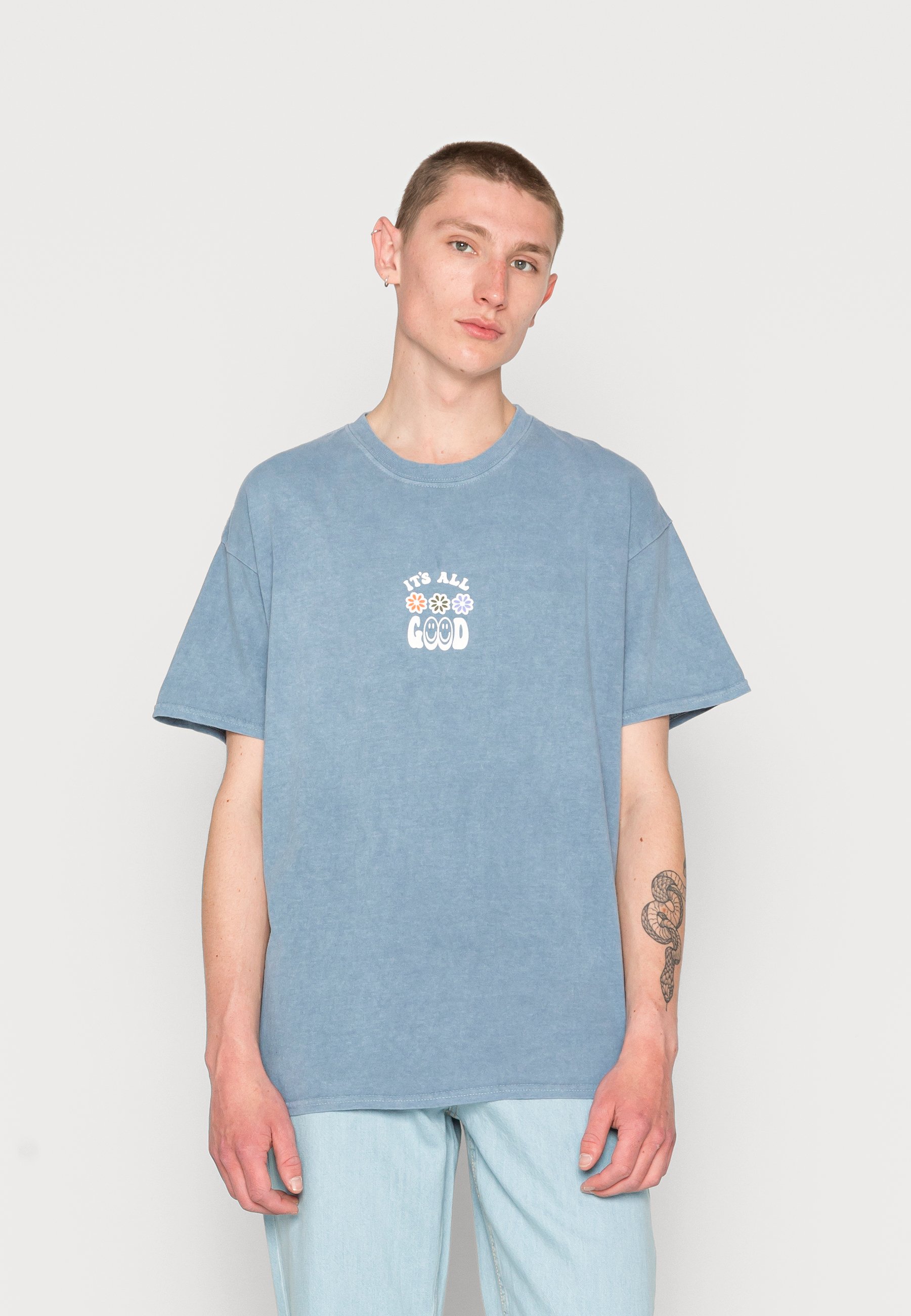 GOOD TEE UNISEX - Print T-shirt - blue 