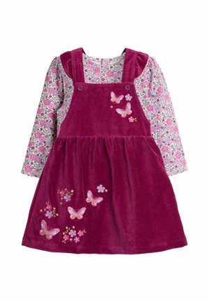 REGULAR FIT-HEDGEHOG APPLIQUE PINAFORE SET - Longsleeve - purple