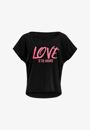 Winshape, T-shirts print - black/glitter/neon pink